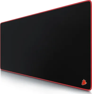 Obrázok produktu pre Titanwolf herná podložka pod myš XXL, 900 x 400 x 3 mm, podložka na stôl, umývateľná, protišmyková zadná strana, rýchlosť a presnosť, červená hlava