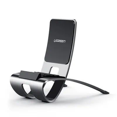 Image de Ugreen Support de téléphone portable pour bureau Support de smartphone de table Support de téléphone portable universel pour smartphones gris