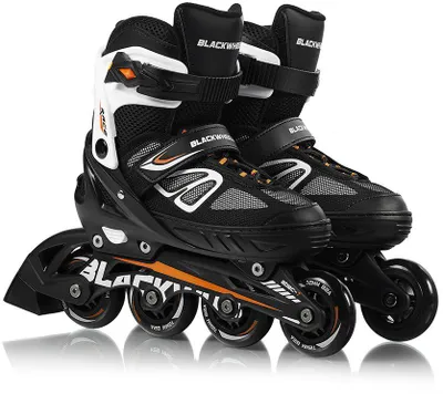 Image de Patins à roulettes Blackwheels Sonic orange-noir patins à roulettes réglables en 4 tailles 39-42