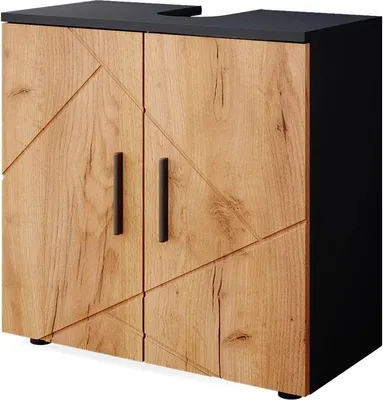 Produktbild von Waschbeckenunterschrank Vicco Irma Goldkraft Eiche/Anthrazit 60 x 59 cm, Model 36705