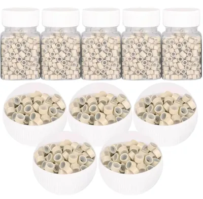 Obrázek produktu pro Mikrokroužky pro prodlužování vlasů, 500 kusů, silikonové, 13mibai