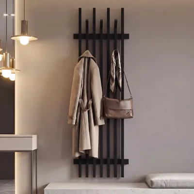 Imagen del producto de Panel de armario MCA HWC-P57, perchero de pared, armario de madera, madera maciza, 135x40 cm, roble