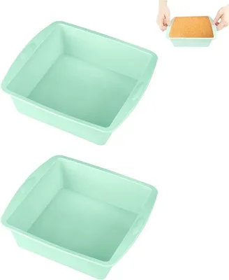 Productafbeelding van Siliconen Cakevorm Set - 2 Stuks - Ideaal voor Gelaagde Cakes en Brood