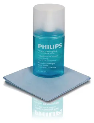 Produktbild von Philips Bildschirmreiniger SVC1116B/10, Gerätereinigungsflüssigkeit, LCD / TFT / Plasma, 200 ml, 130 mm, 51 mm, 223 mm