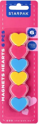 Image de Aimant coeur 30mm op6pcs. STARPAK 481540