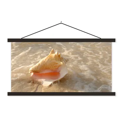 Produktbild von MuchoWow® Textilposter Muschel - Meer - Himmel 60x30 cm mit schwarzem Rahmen - Textilien
