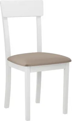Produktbild von MIRJAN24 Stuhl Hugo New I, Esszimmerstuhl aus Buchenholz, 43x40x86 cm (Holzfarbe: Weiß, Stofffarbe: Paros 02)