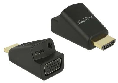 Productafbeelding van Delock adapter, HDMI-A stekker > VGA-aansluiting met audio