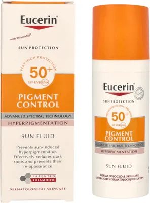 Produktbild von Eucerin Sun Protection Bräunungscreme SPF50+ Pigment Control Sun Fluid 50 ml