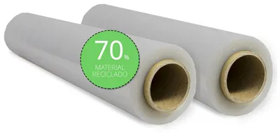 Stretchfolie transparent, 50 cm x 400 m, 70% recycelt, 2 Rollen
