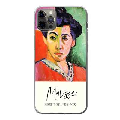 Produktbild von MuchoWow® Handyhülle Schutzhülle Hülle für iPhone 13 Pro Max Matisse - Grüner Streifen (1905) - Alte Meister Silikon Softcase Handy Hülle - Mobiltelefon