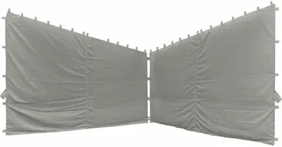 Image de Parties latérales pour pavillon Berlino 4x4 m, gris, set de 2 pièces