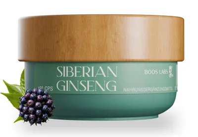 Produktbild von BOOS LABS Sibirischer Ginseng I 500mg - 10:1 Extrakt I 150 vegane Kapseln I Siberian Ginseng Kapseln Hochdosiert I Taigawurzel Pulver I Eleutherococcus senticosus