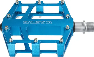 Zdjęcie produktu dla pedały BMX FLAT EXUSTAR standardowy gwint 9/16"  niebieskie