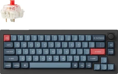 Immagine prodotto di Tastiera meccanica senza fili Keychron V2 Max QMK/VIA, 2,4 GHz / Bluetooth, QWERTY US, Gateron Jupiter Red