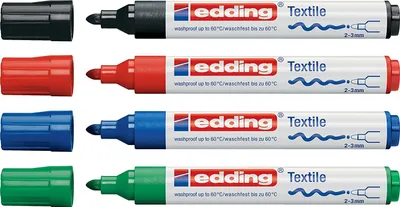 Produktbild von edding 4500 Textilmarker basic sortiert (4er Blister)