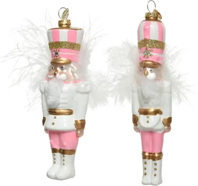Produktbild von Christbaumschmuck Glas Nussknacker dick / dünn 16cm - 1 Stück sortiert