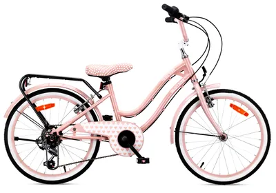 Obrázek produktu pro Dětské kolo od 6 let 20palcove Dětské kolo Dívčí kolo s 6 rychlostmi Simano Heart Bike pudrově růžová Sun Baby