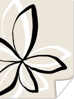 Produktbild von MuchoWow® Poster Blumen - Abstrakt - Minimalismus 120x160 cm - Wandbilder