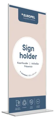 Productafbeelding van EUROPEL 350058 EUROPEL Tischaufsteller Acrylic, 105 x 210 mm, gerade