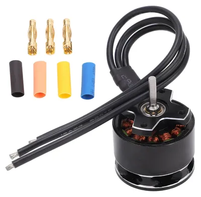 Image de 2500KV Outrunner Moteur sans balais noir pour 1/10 RC Crawler Car Axial SCX10 Traxxas Tamiya Accessoires