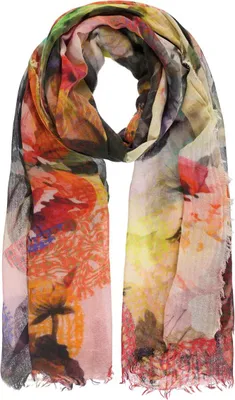 Produktbild von Passigatti Schal mit buntem Blumendigitalprint, Gr. ONESIZE