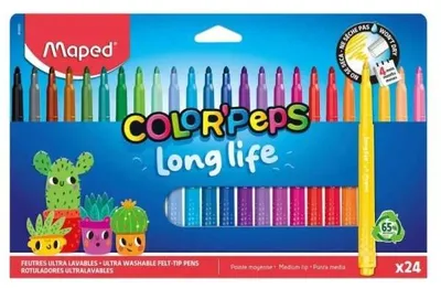 Immagine prodotto di Maped 844002 Maped Fasermaler COLOR'PEPS Long Life 2, confezione da 24