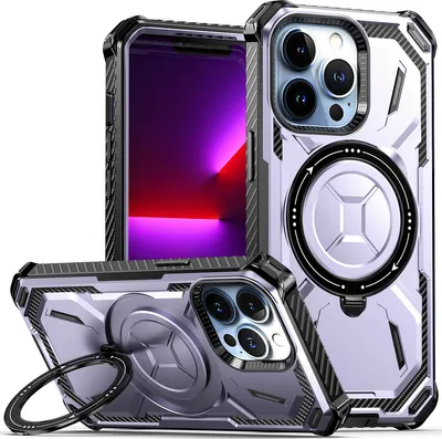 Produktbild von Schutzhülle für iPhone 12 / iPhone 12 Pro Magnetisches Kickstand Hülle, Kompatibel mit Magsafe Ladegerät Lila