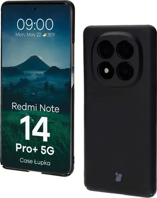 Produktbild von Handyhülle für Xiaomi Redmi Note 14 Pro Plus 5G, Bizon Case Lupka, Schwarz