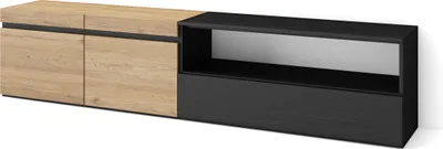 Immagine prodotto di COZY Mobile TV Soggiorno, 200x35x45cm, Per TV fino a 80, Mobile Soggiorno, Rovere e Nero