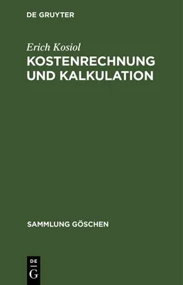 Produktbild von Kostenrechnung und Kalkulation