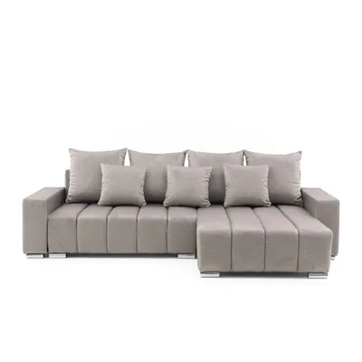 Produktbild von MUFFO Ecksofa PIANO L-Form Rechts mit Schlaffunktion 137x234 Velours Taupe