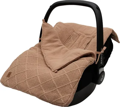 Produktbild von Jollein Fußsack Gruppe 0+ 3/5 Punkte Check Knit Biscuit Braun