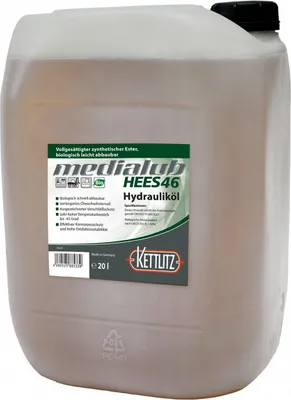 Produktbild von KETTLITZ-Medialub HEES 46 -Hydrauliköl, vollgesättigte synthetische Ester- 20 Liter Gebinde