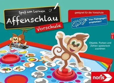 Produktbild von noris 606071901 – Affenschlau - Spaß am Lernen – spielerisches Lernen von Pädagogen empfohlen, ab 5 Jahren