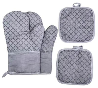 Produktbild von Ofenhandschuhe 4 Stück, Hitzebeständig Mit Silikonbeschichtung, Für Küche Und Grill