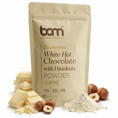 Produktbild von BAM Weiße Heiße Schokolade - Trinkschokolade - heiße Schokolade - 220 g