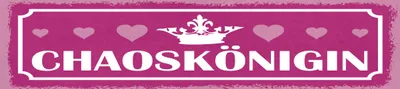 Produktbild von vianmo Holzschild 10x46 cm Chaoskönigin