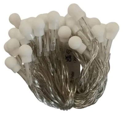 LED-Kettenlampe, silber, 4,9 m, IP20, 1750 LEDs