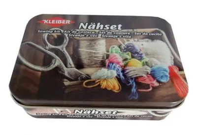 Produktbild von Kleiber Nähset in Metalldose - Farbe: braun