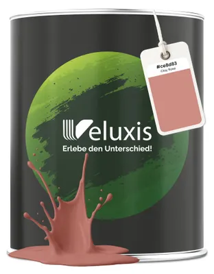 Produktbild von Wandfarbe Rosa Braun Altrosa Matt Innenfarbe – Deckkraft Klasse 1, VOC-frei, Ohne Grundierung, Tropfarm – Wohnzimmer & Schlafzimmer – 2,5L – Veluxis (Clay Rose)