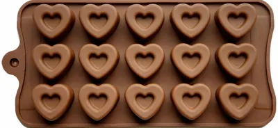 Obrázek produktu pro Silikonová formička na pralinky a čokolády srdíčka