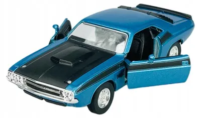 Obrázek produktu pro Welly 1970 Dodge Challenger T/A modrý kovový model 1:34