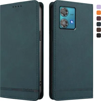 Obrázek produktu pro Pouzdro pro Motorola Edge 40 Neo, retroPolyuretankožené flip pouzdro s stojánkem a přihrádkami na karty Zelený