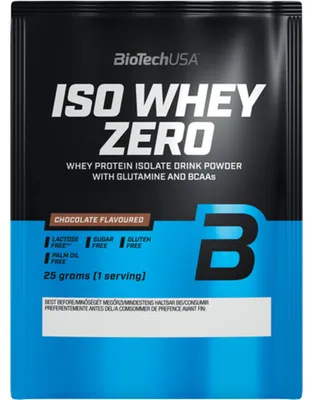 Immagine prodotto di BioTech USA Iso Whey Zero 25 g pistacchio / Proteine (campioni) / Isolato di siero di latte premium con aggiunta di aminoacidi e BCAA