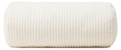 Produktbild von GÖZZE Anafi Kissenrolle weiche Kissenrolle in Cord-Optik mit Synthetikfüllung und Paspel Weiss 40 x 20 cm