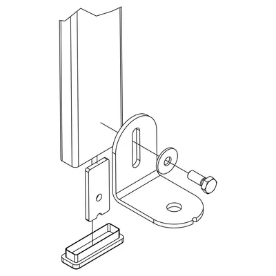 Produktbild von Hailo universal Fußhalter für Schachtleitern aus Edelstahl 1.4571