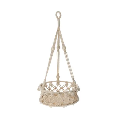 Produktbild von Progarden | Hängender Pflanzkübel - 60 cm - Beige - Makramee Design - Boho Stil für Balkon und Terrasse