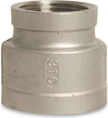 Produktbild von Edelstahl Reduziermuffe, Gewindefitting, 2" IG x 1 1/2" IG, V4A Fitting