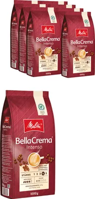 Produktbild von MELITTA Ganze Kaffeebohnen BellaCrema Intenso 8 x 1 kg starkes Aroma intensiv